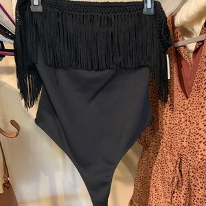 Fringe bodysuit